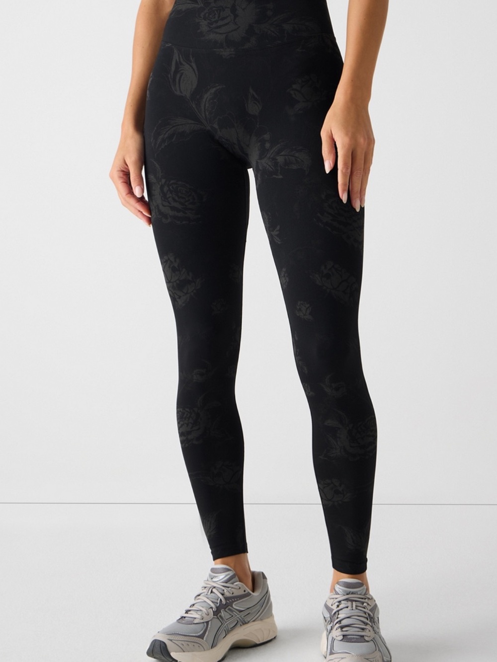 Fabletics Black Floral High-Rise Leggings